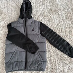 Jordan by Nike vest with attached sweatshirt